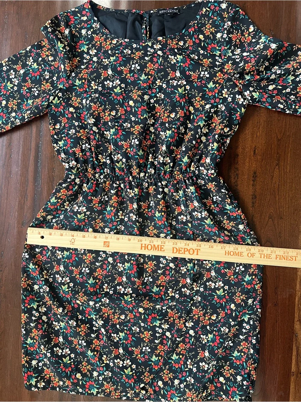 J. Crew Mercantile Black Floral Dress